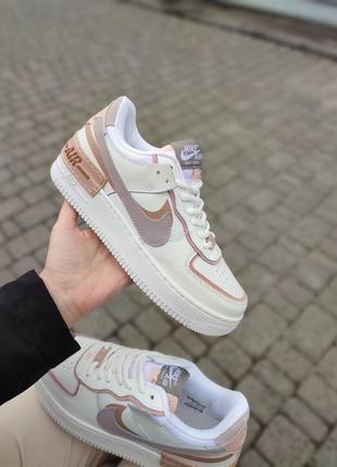 Женские кроссовки nike air force 1 shadow white violet