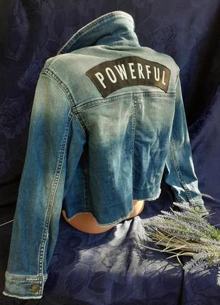 Powerful 🛸пиджак коттонка куртка легкая джинсовая укороченная подростковая