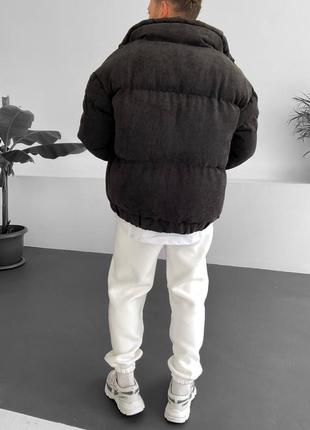 Вельветовая куртка молодежная трендовая на холлофайбере качественная стильная с воротником мужская3 фото
