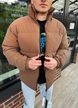 Демисезонная мужская куртка с воротником качественная стильная однотонная1 фото