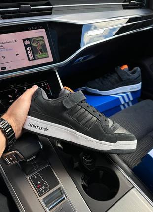 Демисезонные мужские замшевые темно серые кроссовки в стиле adidas forum 84 low 🆕 адидас3 фото