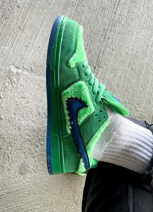 Кросівки жіночі / чоловічі зелені замшеві  nike sb dunk low grateful dead "bears green"3 фото