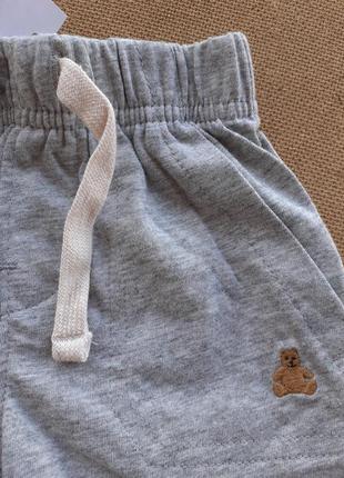 Серые коттоновые шортики на 3-6 месяцев baby gap шорты2 фото