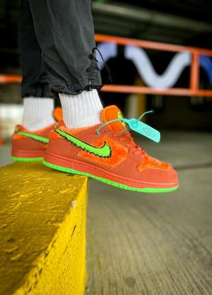 Кросівки жіночі / чоловічі оранжеві замшеві nike sb dunk low grateful dead "bears orange"