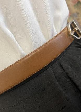 Кожаный винтажный коричневый пояс ремень christian dior8 фото