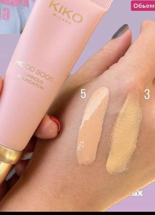 Тоннальна основа з ефектом сяйва kiko milano mood boost2 фото