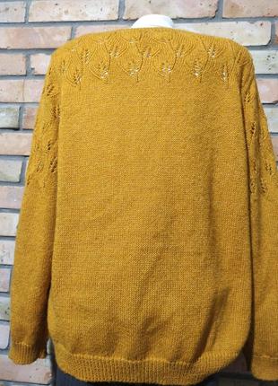 Стильна кофта светр джемпер вязана ажур альпака.7 фото