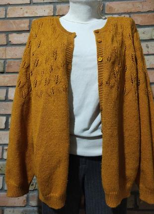 Стильна кофта светр джемпер вязана ажур альпака.9 фото
