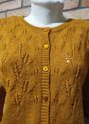 Стильна кофта светр джемпер вязана ажур альпака.3 фото
