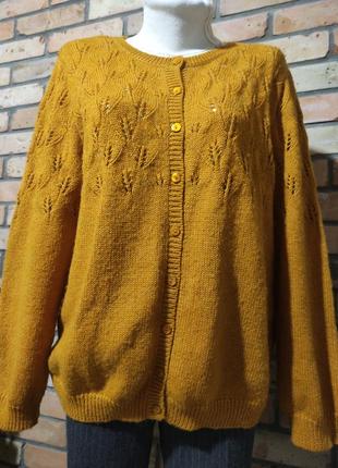 Стильна кофта светр джемпер вязана ажур альпака.5 фото