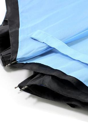 Смарт парасолька навпаки up-brella блакитна однотонна брендова зворотного складання антизонт6 фото