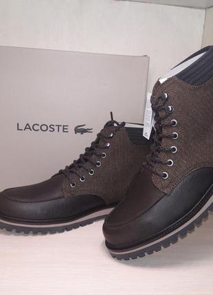 Оригинальные кожаные ботинки lacoste montbard boot 417. оригинал из сша. 7-34cam0078176