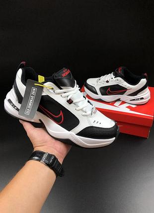 Чоловічі кросівки nike air monarch white black red