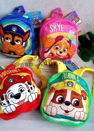 Детский плюшевый рюкзак paw patrol  pl82102 скай  20*7*22 см3 фото