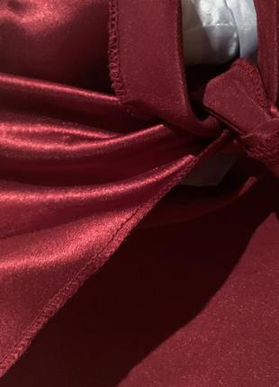 Платок бордовый стильный аксессуар3 фото