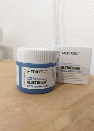 Зволожувальний крем-гель з глутатіоном для сяйва шкіри medi-peel glutathione hyal aqua cream 50 мл