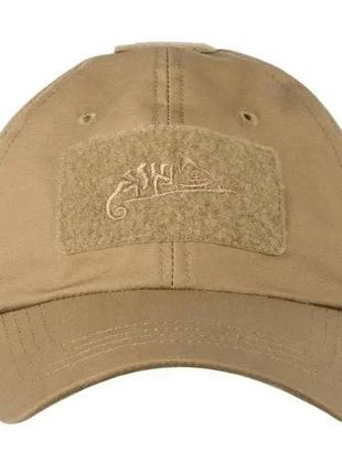 Кепка, бейсболка, тактическая военная helikon policotton ripstop coyote койот