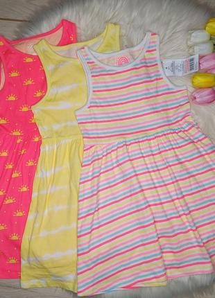 Новий набір з 3суконь f&f 122см 6-7років комплект 3плаття