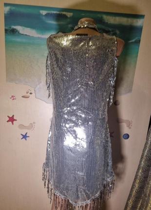Плаття underwraps паетки срібло6 фото