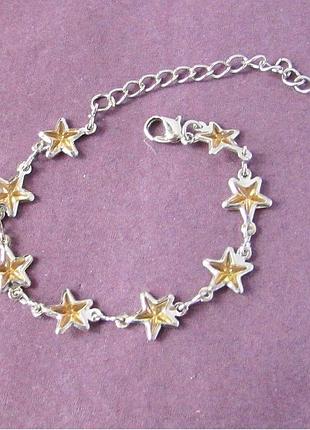 🏵стильний браслет зірки з кристалами, новий! арт. 109532