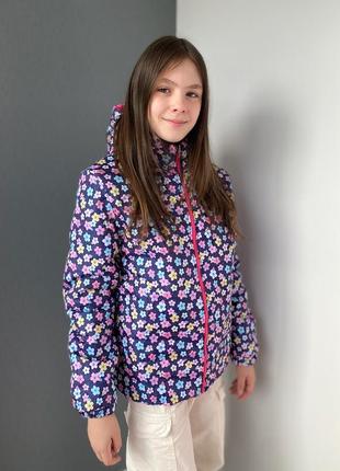 Двусторонняя, демисезонная куртка для девочки очень стильная, практичная, продуманная до мелочей1 фото