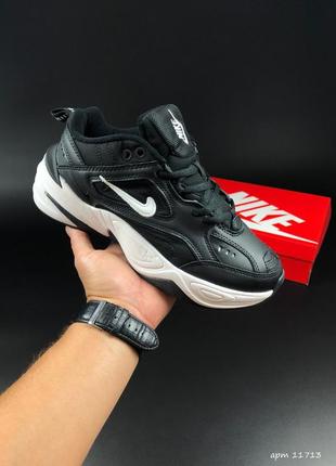 Женские кроссовки nike m2k tekno black white1 фото