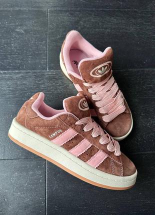 Кроссовки adidas campus 00s brown/pink1 фото