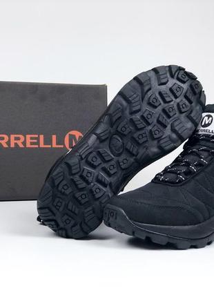 Теплые мужские высокие термо ботинки в стиле merrell 🆕 черно-белые высокие меррелл5 фото