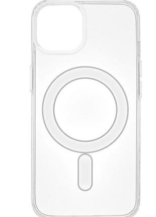 Чехол tpu clear case with magsafe для iphone 15