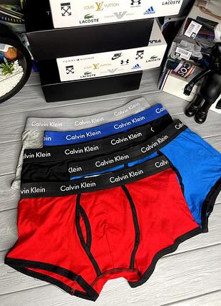 Набір 5 трусів чоловічих боксери в коробці з акцентом люкс якість