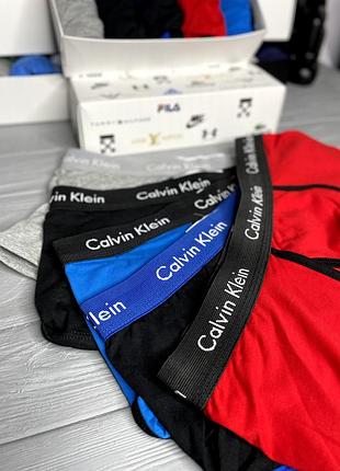 Набір 5 трусів чоловічих боксери в коробці з акцентом люкс якість