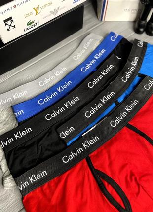 Набір 5 трусів чоловічих боксери в коробці з акцентом люкс якість