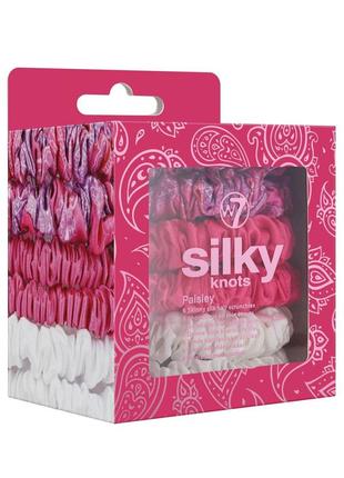 Набір резинок для волосся з натурального шовку w7 cosmetics silky knots