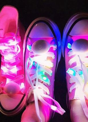 Шнурки для взуття, шнурки для кросівок, led шнурки 👟✨