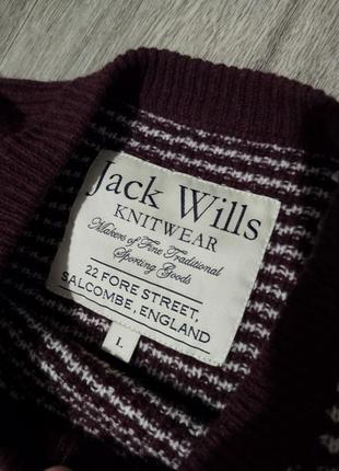 Мужской свитер / jack wills / шерстяной бордовый тёплый свитер / свитшот / мужская одежда / джемпер /2 фото