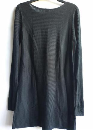 Распродажа! черное ребристое мини-платье туника тонкая вязка esmara by lidl, нитенькиня2 фото