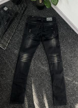 Мужские зауженные джинсы diesel skinny distressed vintage