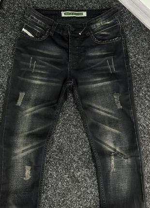 Чоловічі звужені джинси diesel skinny distressed vintage4 фото