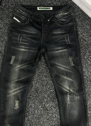 Мужские зауженные джинсы diesel skinny distressed vintage