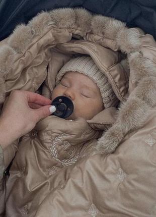 Зимовий набір. zara, next h&m, chicco комбінезон конверт і шапочка