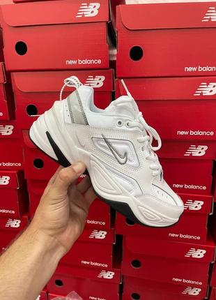 Женские кроссовки nike m2k white silver найк м2к техно купить1 фото