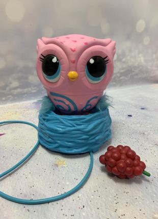 Интерактивная игрушка owleez летающая сова с огнями и звуками от spin master