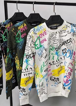 Чоловічий світшот dsquared2 чорний 7