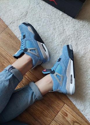 Кроссовки nike air jordan retro 4 se university blue3 фото