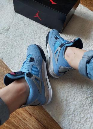 Кроссовки nike air jordan retro 4 se university blue5 фото