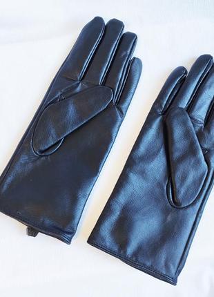 Перчатки женские демисезонные кожаные черные debenhams2 фото