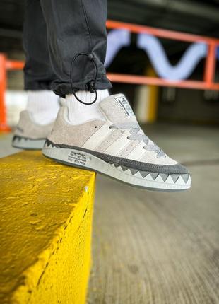 Кросівки жіночі / чоловічі сірі замшеві adidas adimatic x neighborhood"grey"