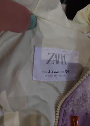 Крутая демисезонная куртка от zara со вставками тедди 3-4 года5 фото