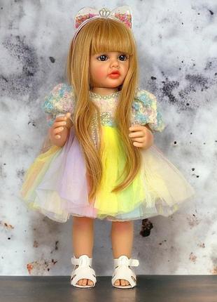 Кукла реборн 55 см жасмин силиконовая npk doll