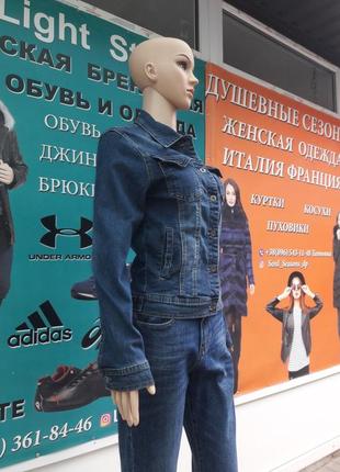 Miss natalie. стильная джинсовая куртка-пиджак. made in italy.2 фото